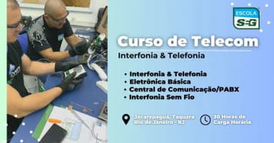 CURSO DE TELECOM - INTERFONIA E TELEFONIA (JULHO) 2026 em Rio de Janeiro