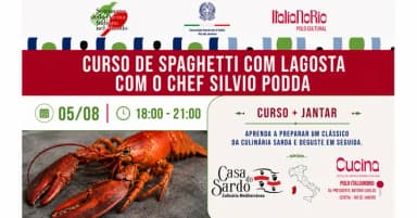 CURSO E JANTAR - SPAGHETTI COM LAGOSTA COM O CHEF SILVIO PODDA | CASA DO SARDO em Rio de Janeiro