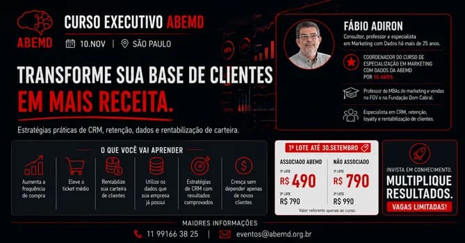 Imagem do Curso Executivo ABEMD | CRM, dados e receita na prática