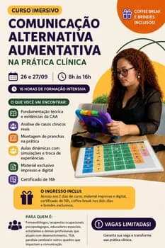 Curso Imersivo: Comunicação Alternativa Aumentativa na Prática Clínica em Redenção