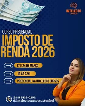 Imagem do CURSO IMPOSTO DE RENDA 2026 - PRESENCIAL EM CASTANHAL