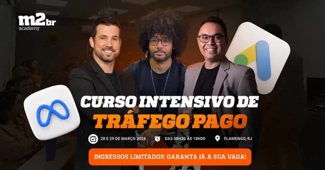 Imagem do Curso Intensivo de Tráfego Pago - Rio de Janeiro - RJ | M2BR Academy (2ª Edição)