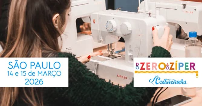 Imagem do Curso Intensivo Do Zero ao Zíper | Março 14 e 15 São Paulo/SP | A Costureirinha