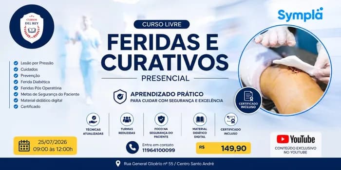 Imagem do Curso Livre de Feridas e Curativos