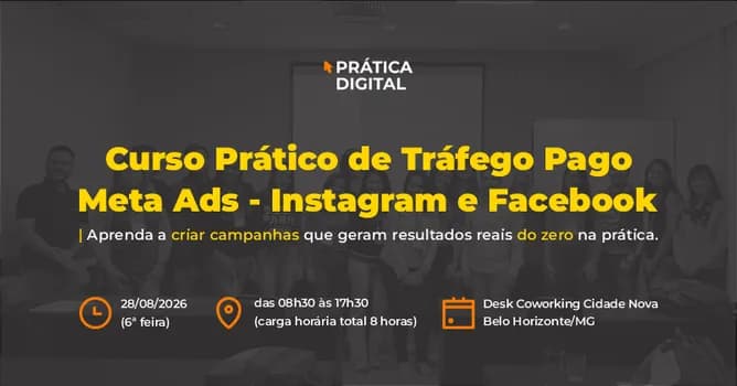 Imagem do Curso Prático de Tráfego Pago - Meta Ads - Instagram e Facebook - BH