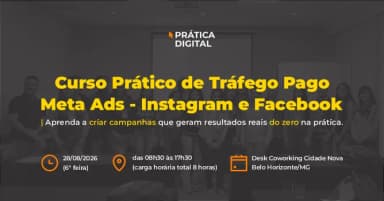 Curso Prático de Tráfego Pago - Meta Ads - Instagram e Facebook - BH em Belo Horizonte
