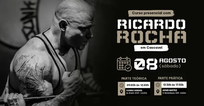 Imagem do Curso Presencial com Ricardo Rocha em Cascavel