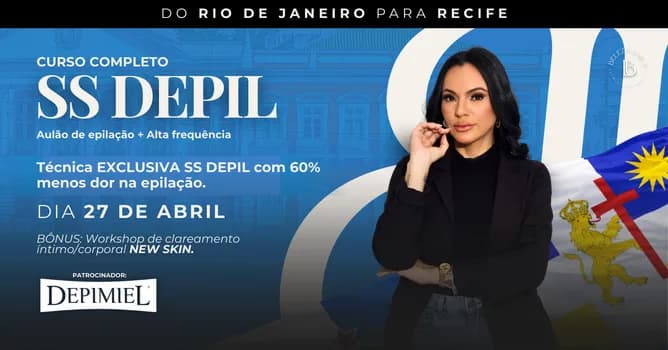 Imagem do CURSO PRESENCIAL DE EPILAÇÃO SS DEPIL + ALTA FREQUÊNCIA EM RECIFE