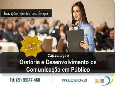 CURSO PRESENCIAL: Oratória e Desenvolvimento da Comunicação em Público em Belo Horizonte