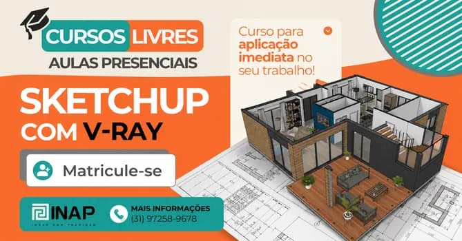 Imagem do Curso Sketch-Up com V-Ray Presencial - Reserva Acadêmica