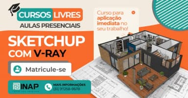Curso Sketch-Up com V-Ray Presencial - Reserva Acadêmica em Belo Horizonte