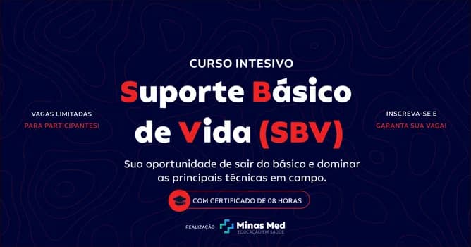 Imagem do CURSO SUPORTE BÁSICO DE VIDA (SBV) - ADULTO E PEDIÁTRICO