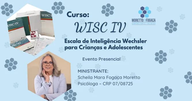 Imagem do CURSO: WISC IV - Escala de Inteligência Wechsler para Crianças e Adolescentes