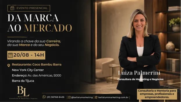 Imagem do DA MARCA AO MERCADO | Encontro presencial com Luiza Palmerini