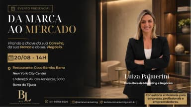 DA MARCA AO MERCADO | Encontro presencial com Luiza Palmerini em Rio de Janeiro