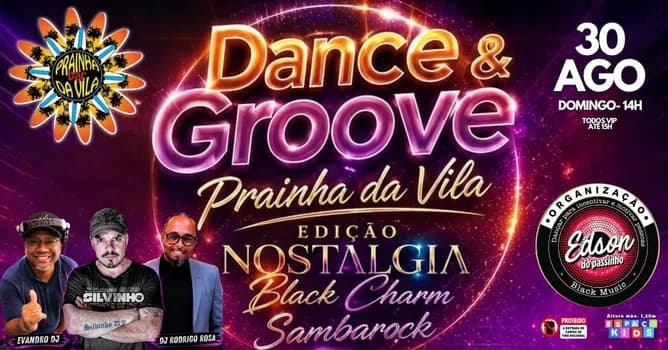 Imagem do Dance & Groove no Prainha da Vila 2ª Edição! (31/08)