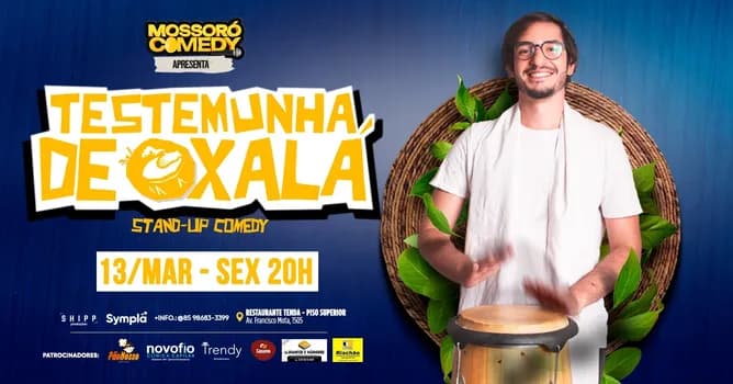 Imagem do DECO MACHADO - TESTEMUNHA DE OXALÁ|MOSSORÓ-RN |13/Mar| 20H