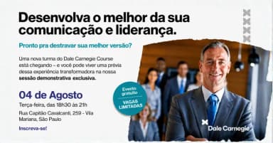 Demonstrativa do Treinamento Dale Carnegie Course em São Paulo