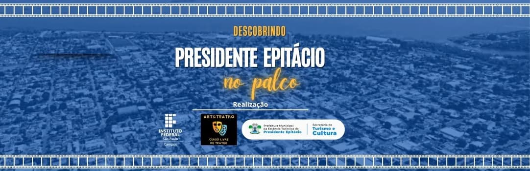 Imagem do Descobrindo Presidente Epitácio no Palco - Espetáculo inspirado na obra de Benedito de Godoy.