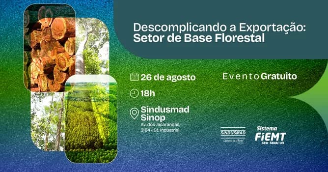 Imagem do Descomplicando a Exportação: Setor de Base Florestal