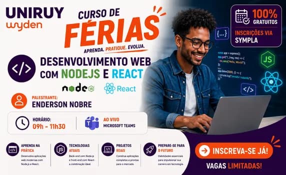 Imagem do Desenvolvimento web com NodeJs e React