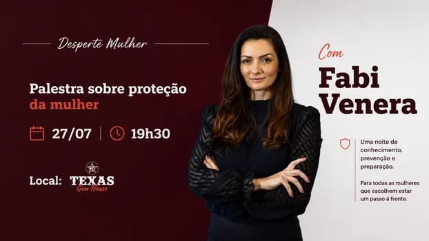 Imagem do Desperta Mulher - Palestra sobre Proteção da Mulher
