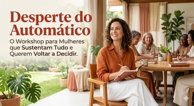 Imagem do Desperte do Automático: O Workshop para Mulheres que Sustentam Tudo e Querem Voltar a Decidir