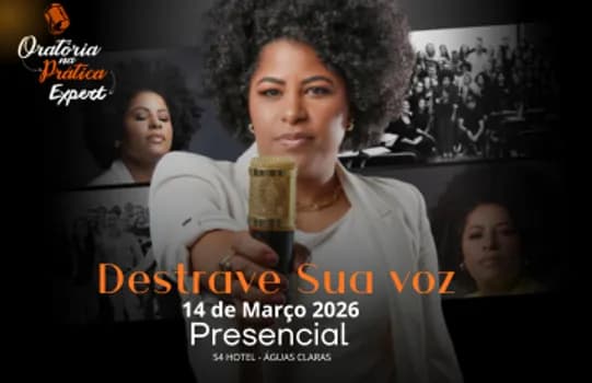 Imagem do DESTRAVE SUA VOZ PRESENCIAL BRASILIA 14/03 - ORATÓRIA NA PRÁTICA