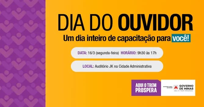 Imagem do Dia do Ouvidor - um dia inteiro de capacitações para você!