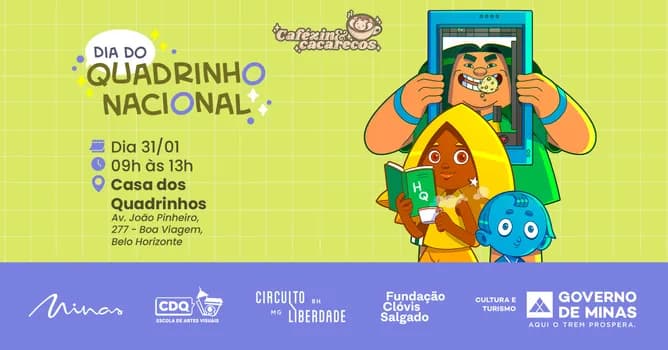 Imagem do DIA DO QUADRINHO NACIONAL - Encontro de Ilustradores - Casa dos Quadrinhos / Cafezinho e Cacarecos
