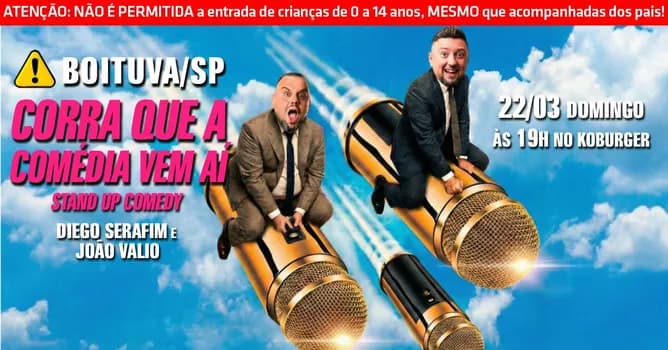 Imagem do DIEGO SERAFIM e JOÃO VALIO em BOITUVA - Stand up Comedy