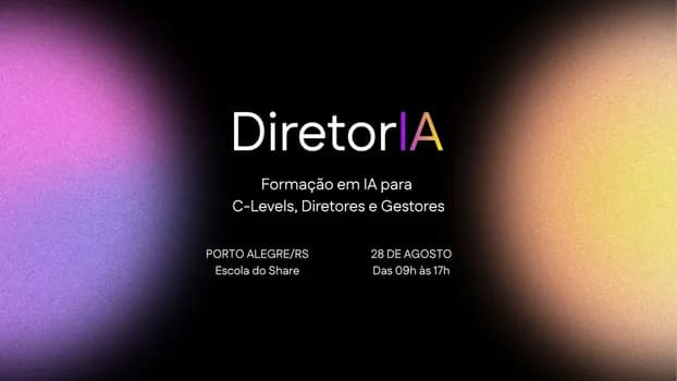 Imagem do DiretorIA - Formação em IA para Diretores e Gestores | Presencial | Porto Alegre-RS