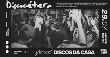 DISCOCÉTERA tocando discos da casa. em Araraquara