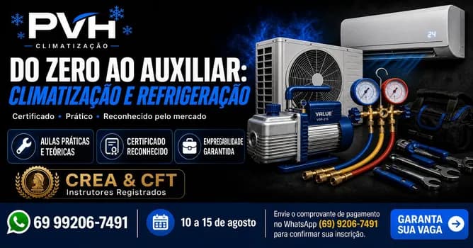 Imagem do Do Zero ao Auxiliar de Climatização e Refrigeração - Treinamento - Pré Vagas Liberadas