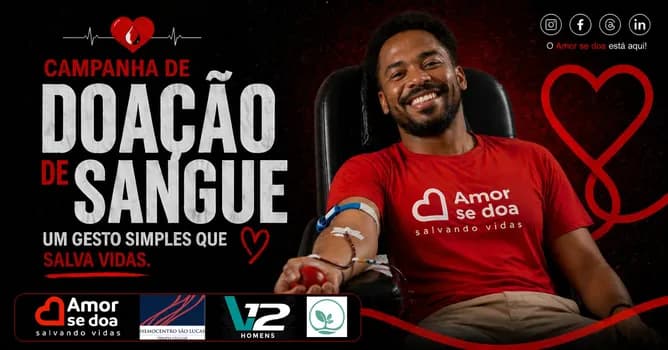 Imagem do Doação de Sangue na Igreja Batista Memorial e Homens V12 - Dia 01/08