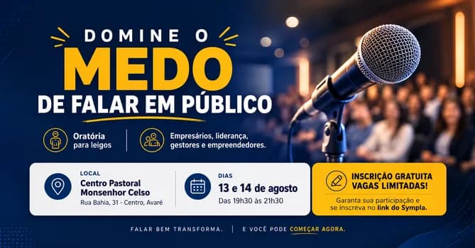 Imagem do Domine o Medo de Falar em Público