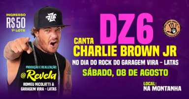DZ6 canta Charlie Brown JR no dia do Rock do Garagem Vira Latas - produção @REVELA em Itapecerica da Serra