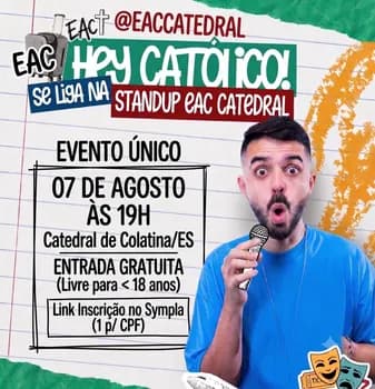 Imagem do É Coisa de Católico - Stand-up com Math da Colo de Deus (EAC Catedral)