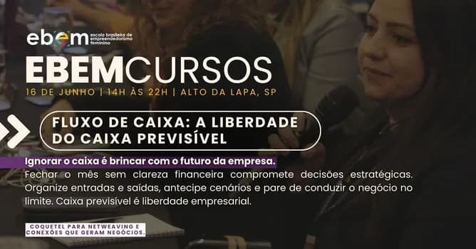 Imagem do EBEM Formações: Fluxo de Caixa: A Liberdade do Caixa Previsível