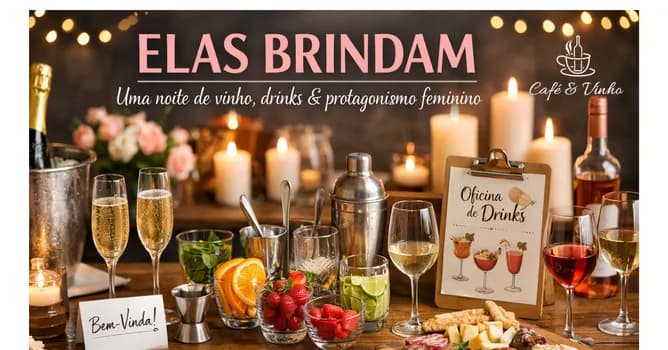 Imagem do "Elas Brindam" - Drinks com Vinho - Especial Dia das Mulheres