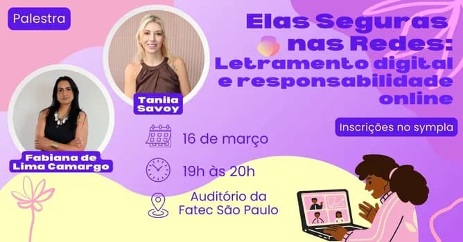 Imagem do Elas Seguras nas Redes: letramento digital e responsabilidade online