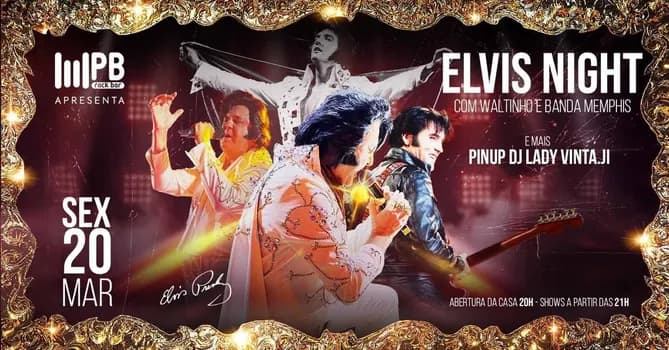 Imagem do Elvis Night com Waltinho e Banda Memphis + Dj Lady Vinta.Ji (abertura)