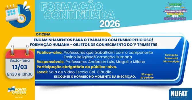 Imagem do Encaminhamentos para o trabalho com Ensino Religioso/Formação Humana - 1º Trimestre