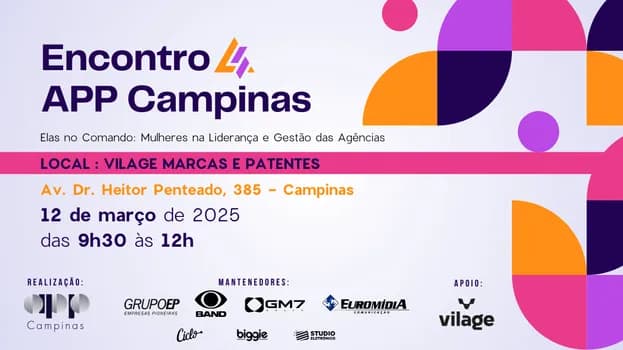 Imagem do Encontro APP - Elas no Comando: Liderança Feminina na Gestão das Agências