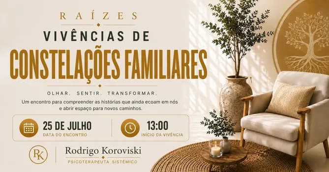 Imagem do Encontro de Constelações familiares - Raizes: Histórias que ainda ecoam em nós!