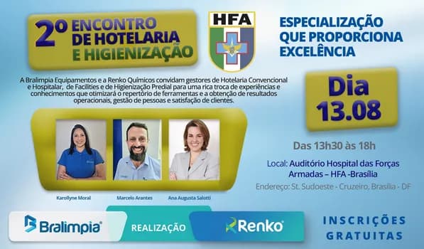Imagem do ENCONTRO DE HOTELARIA E HIGIENIZAÇÃO HOSPITALAR