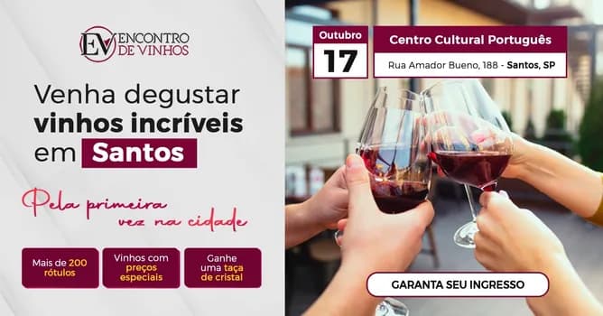 Imagem do Encontro de Vinhos Santos - Outubro