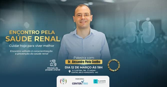 Imagem do ENCONTRO PELA SAÚDE RENAL: CUIDAR HOJE PARA VIVER MELHOR