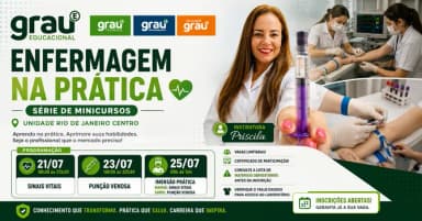Enfermagem na Prática | Minicurso de Sinais Vitais e Punção Venosa em Rio de Janeiro