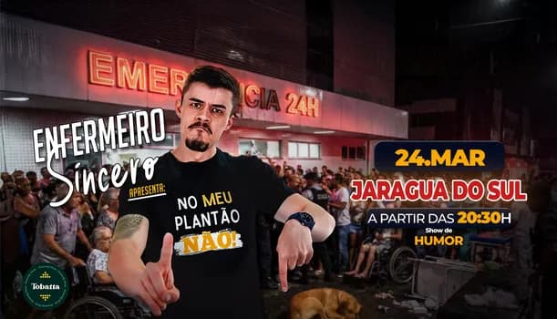 Imagem do ENFERMEIRO SINCERO em: NO MEU PLANTÃO NÃO! (Tobatta Comedy - Jaraguá do Sul/SC)